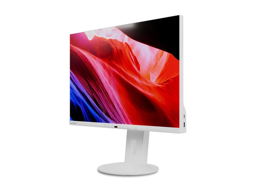 Lenovo C24d 20 Led Skarm 24  " 1920 X 1200 Wuxga @ 60 Hz Ips 300 Cd/m² 1000:1 5 Ms Hdmi Dvi Displayport Vga Högtalare Gråvit