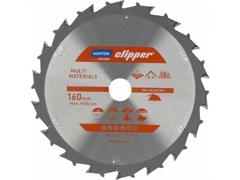 Norton Clipper Norton Diskinis Pjūklas 160 Mm X 20 Mm X 16Z Daugiausių Medžiagų Grindimo (3.0/2.0)