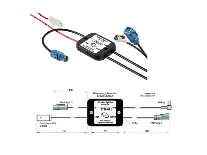 Forstærker og dab splitter