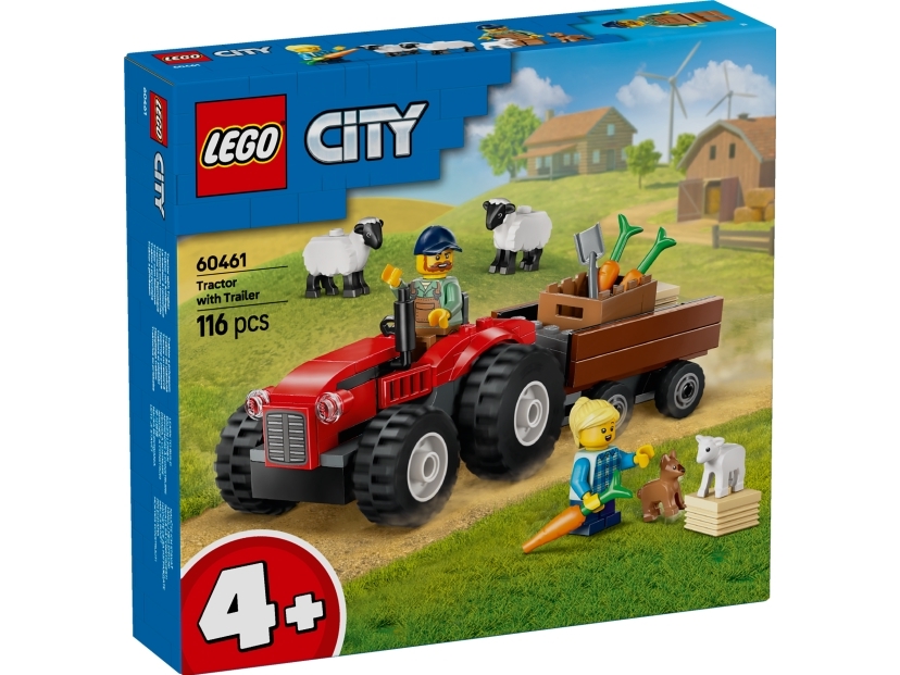 LEGO City 60461 Rød traktor med anhænger og får