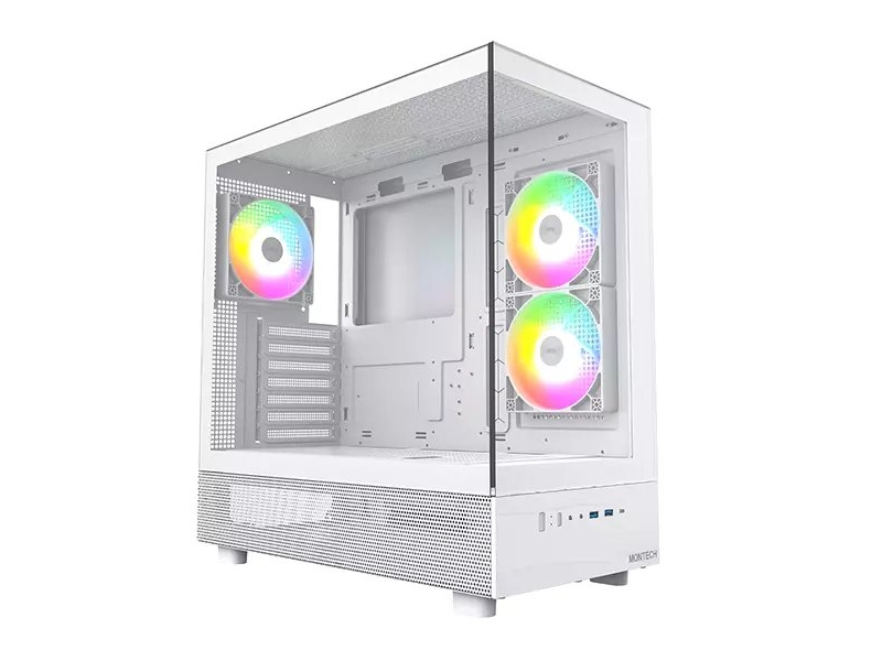 Montech Xr Mid Tower, Grūdintas Stiklas – Baltas