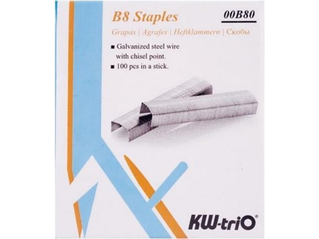 KW-TRIO h&auml;ftklamrar KW-triO B8 0B80 1000 st