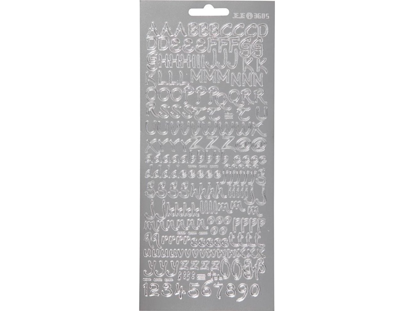 Focus klistermärken Silver bokstäver design 1 | Skola & Hobby - Festdekorera - Klistermärken | GameStuff