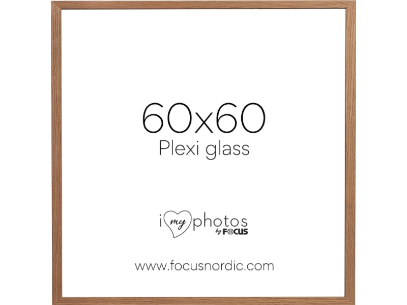 Focus Ramme Soul Oak Veneer Akrylglass 60x60 Cm