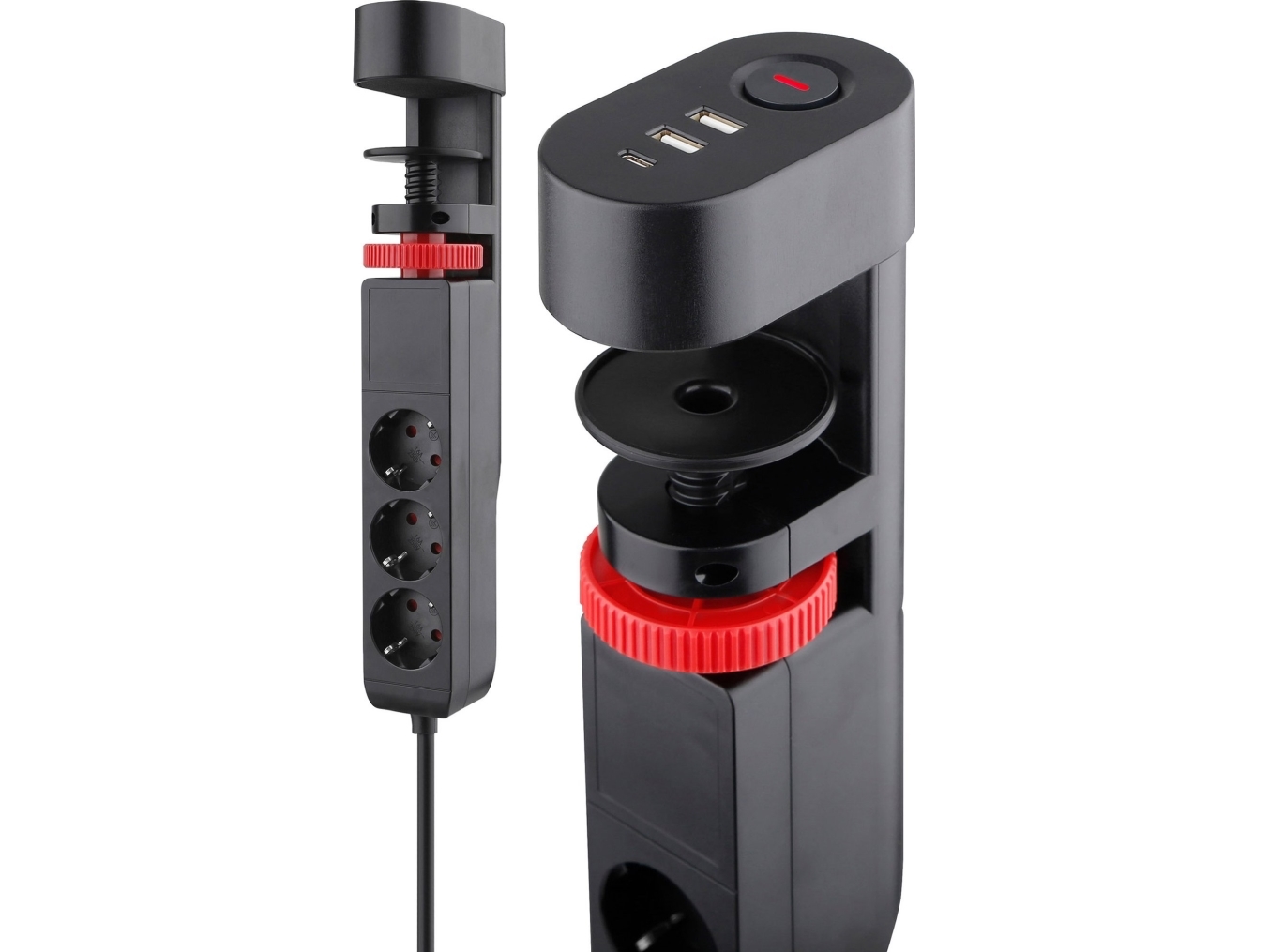 Rev 3-Stikdåse Til Bordmontering Med Usb 0015728512