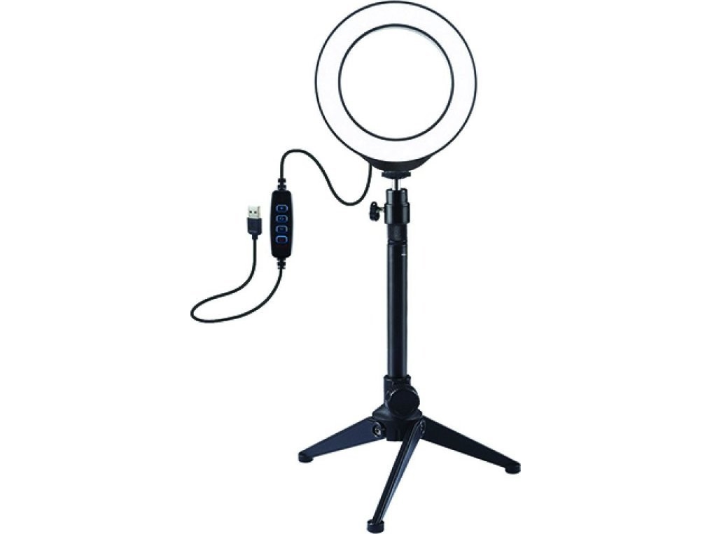 Puluz Led-Ringleuchte 12 Cm Mit Stativ/Tripod Bis 24,5 Cm Usb