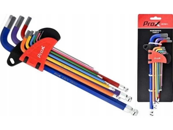 Įrankis Prox Hex 1.5/2/2.5/3/4/5/6/8/10Mm Cr-V Multicolored