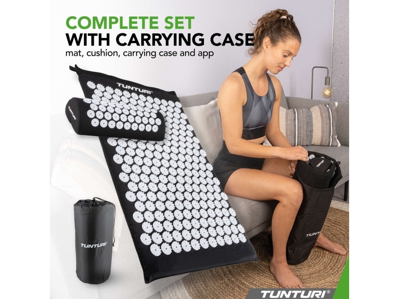 Tunturi Mata TUNTURI ACUPRESSURE MAT AND PILLOW Czarny