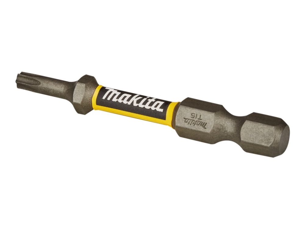 Makita Impact Premier - Stødskruetrækkerbit - 2 Stykker - Torx - T15 - Sekskantet - Længde: 50 Mm - For Makita Dtd172z