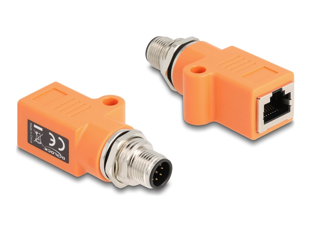 Delock 60617, M12, Rj45, Violett
