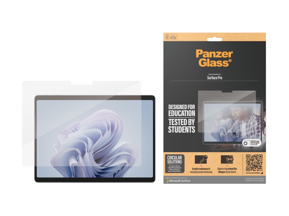 PanzerGlass - Skärmskydd för surfplatta - ultrabred passning - glas - för Microsoft Surface Pro 10 for Business, Pro 11, Pro 8, Pro 9, Pro X | Tele & GPS - Mobil tillbehör - Skärmskydd | GameStuff