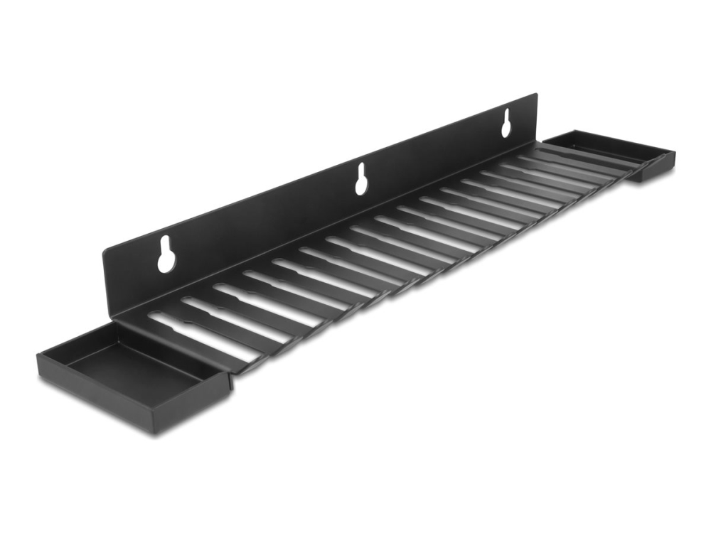 Delock - Kabelholder - Vægmonterbar - Sort