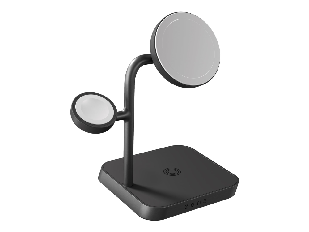 ZENS 4-in-1 - Trådlös laddningsplatta/laddningsstativ + växelströmsadapter - 18 Watt (24 pin USB-C) - svart | Tele & GPS - Mobil tillbehör - Övriga tillbehör | GameStuff