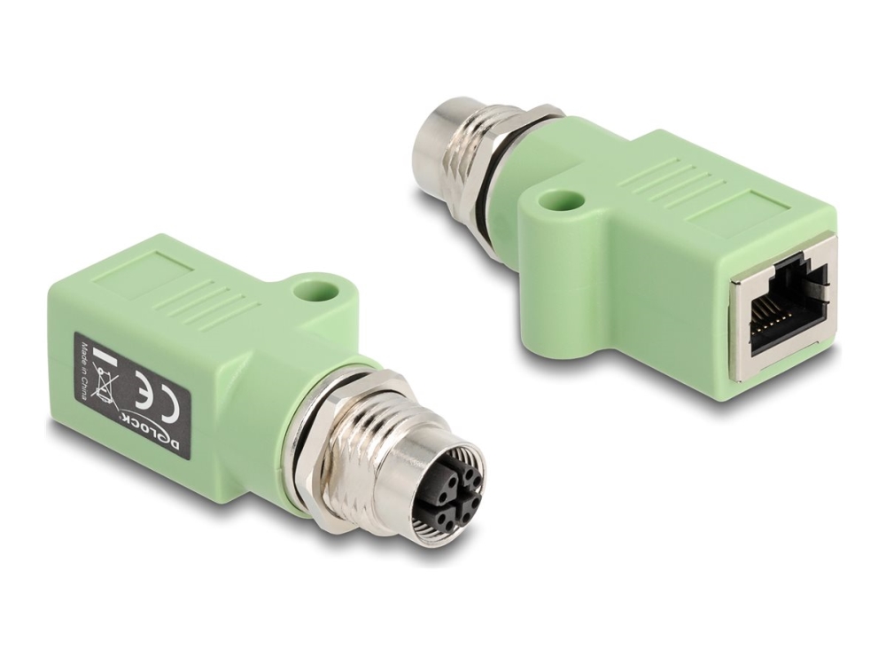Delock 60681, M12, Rj45, Grün