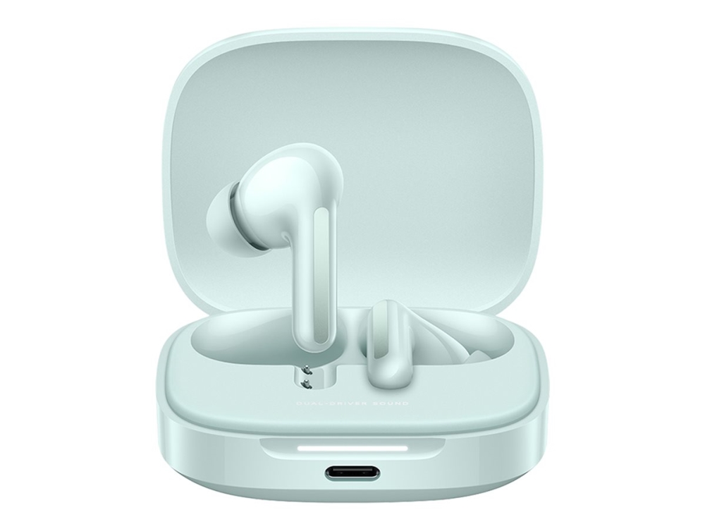 Xiaomi Redmi Buds 6 - Ægte Trådløse Øretelefoner Med Mik. - I Øret - Bluetooth - Aktiv Støjfjerning - Koralgrøn