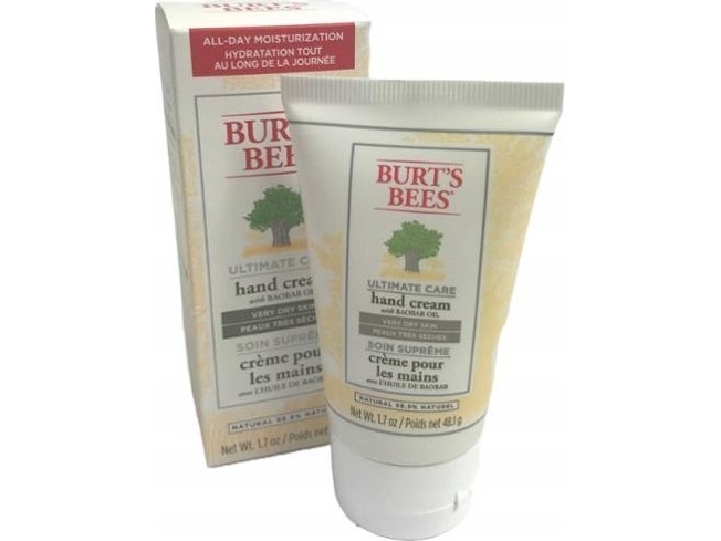 Burt's Bees Hand Cream For Dry Hands Ultimate Care Moisturizing Hand Cream With Baobab Oil 50G