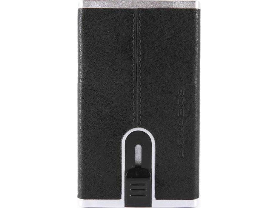 Piquadro Piquadro, Sort firkantet, Læder, Kortholder, Firkantet glidesystem, PP4825B3R-N, Sort, Mænd Mænd