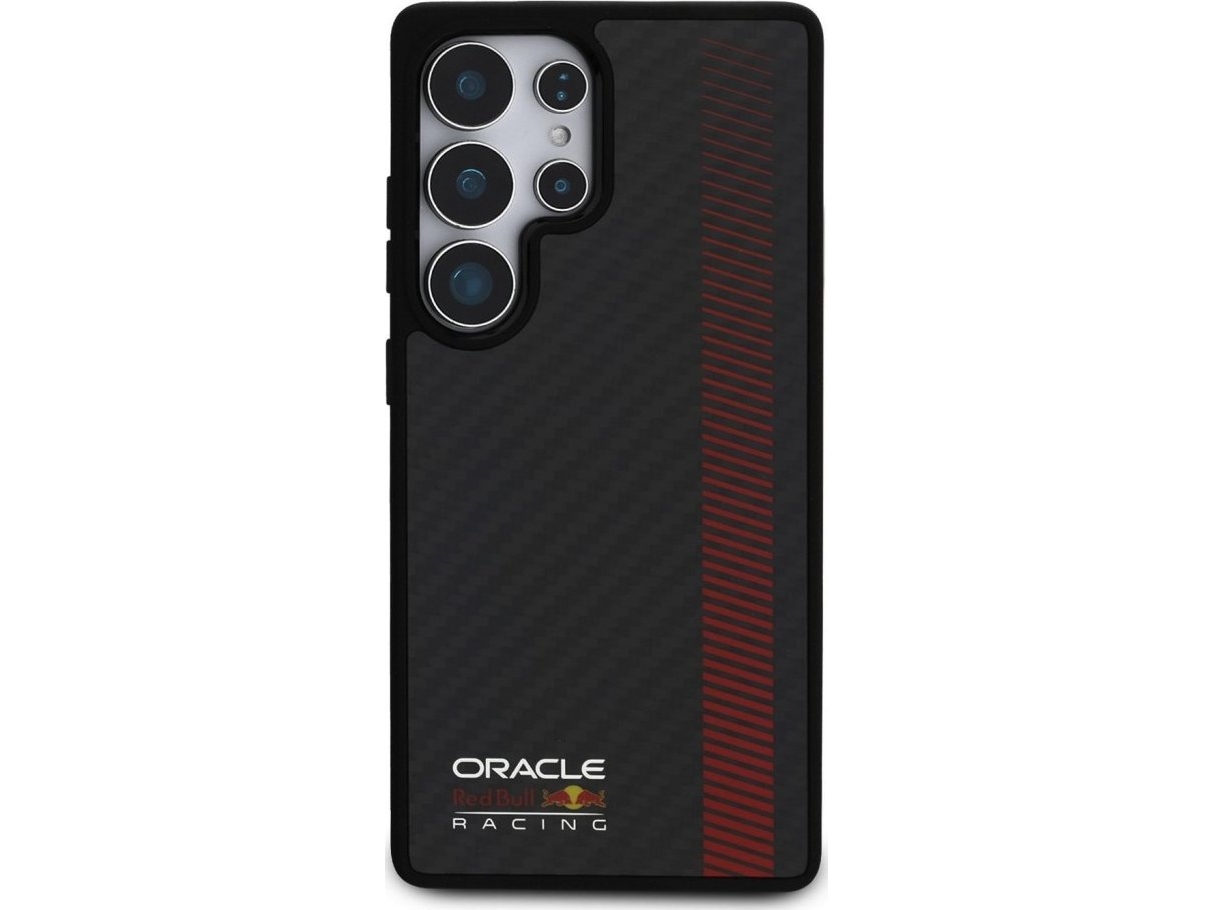 Red Bull Red Bull Red Bull Carbon Powerbar Magsafe Apple Iphone Samsung Galaxy S25 Ultra Telefonskal Svart