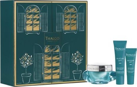Thalgo Set Thalgo: Silicium Marine Anti Wrinkle Day Cream For Face 50 Ml Silicium Marine Firming Night Serum For Face 30 Ml Silicium Ma