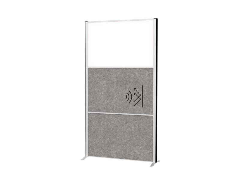 Maul 9603095, Skilleplade, 1000 X 1820 Mm, Filt, Aluminium, Grå, 1000 Mm