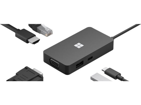 Adapter Usb Microsoft Ms Surface Usb C Travel Hub Cs/hu/ro/sk Hdwr Black