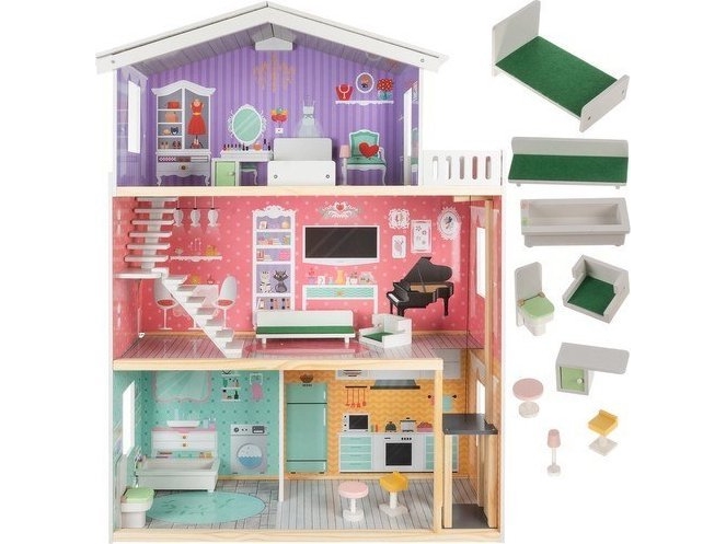 Kruzzel lėlių namelis Didelis lėlių namelis 114 cm. 114 cm.