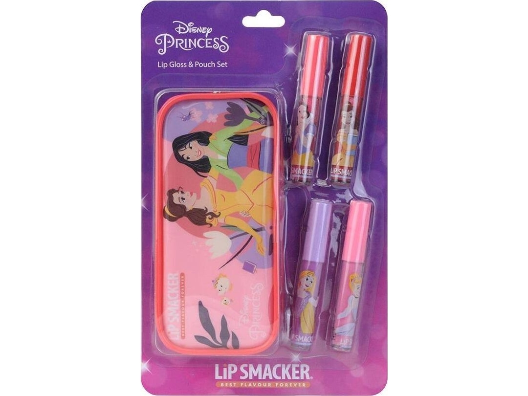 Lip Smacker_Set Disney Prinzessin Lipgloss &Amp Etui Lipglosse 4X6ml + Schminktasche