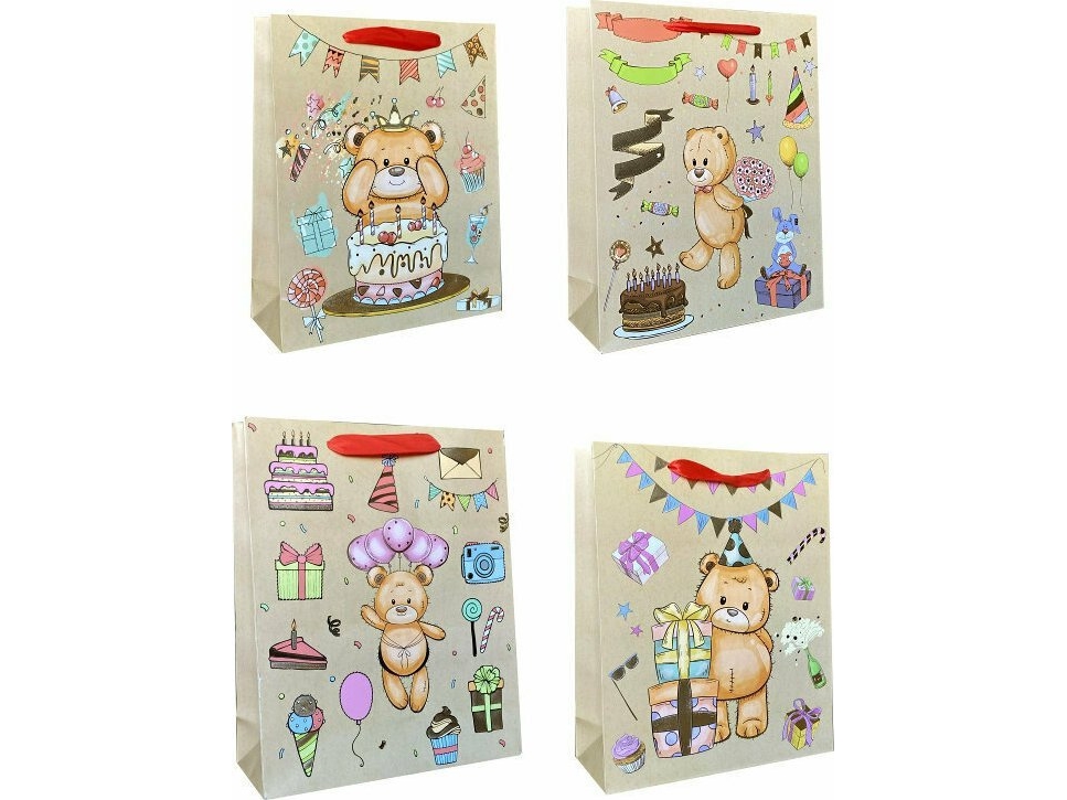 Ju-Piter Bamse-Gavepose 17,5X23,5X8cm 943C Mix P12 Pris Pr. 1 Stk