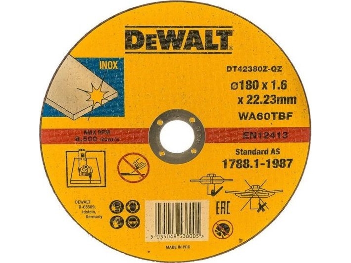 Dewalt DEWALT METALLM&Aring;L 180x1,6mm INOX