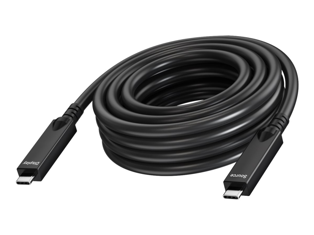 Vision - Usb-Kabel - Usb-C (Han) Til Usb-C (Han) - Usb 3.2 Gen 1 / Displayport 2.1 - 3 A - 10 M - Active Optical Cable (Aoc), Usb Power Delivery (60W
