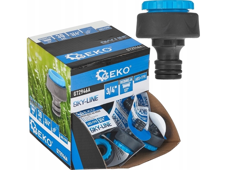 Bradas Vandhanetilslutninger 3/4" Med Reduktion 1/2" Sky-Line – Displaykarton (30/240)