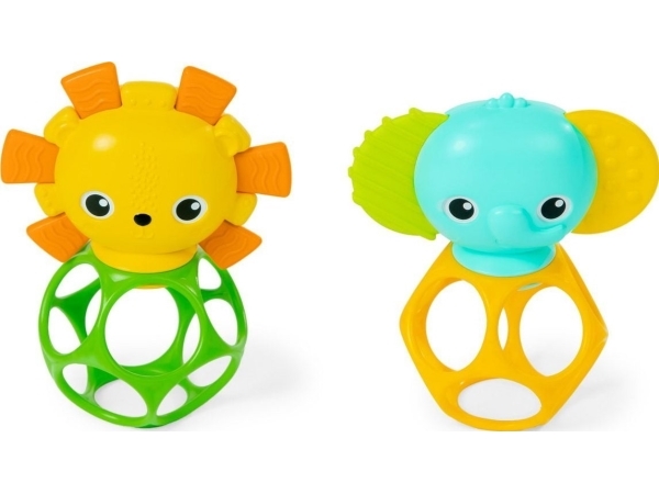 Bright Stars Bright Starts - OBALL - Character Oball Teether 2pk - (BS-16762)