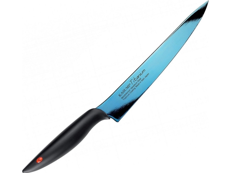 Kasumi Kasumi Nóż Wąski Kuty Titanium Dł. 20 Cm, Niebieski