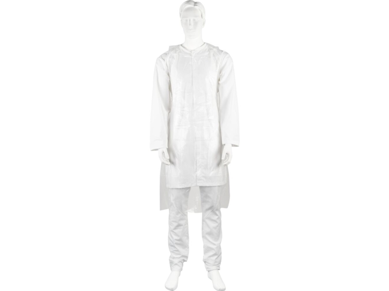 Engangsforklæde, ABENA, 115x70cm, 20 micron, transparent, LDPE, dispenserboks, usteril