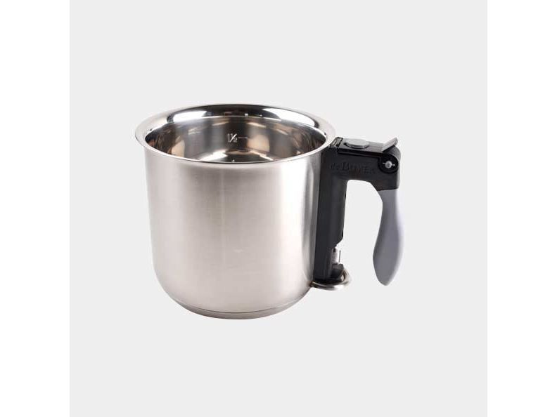de Buyer 3437.16N, 1.5 L, Rustfrit stål, Rustfrit stål, Sort, Grå, Keramik, Gas, Induktion, Forseglet plade, 16 cm