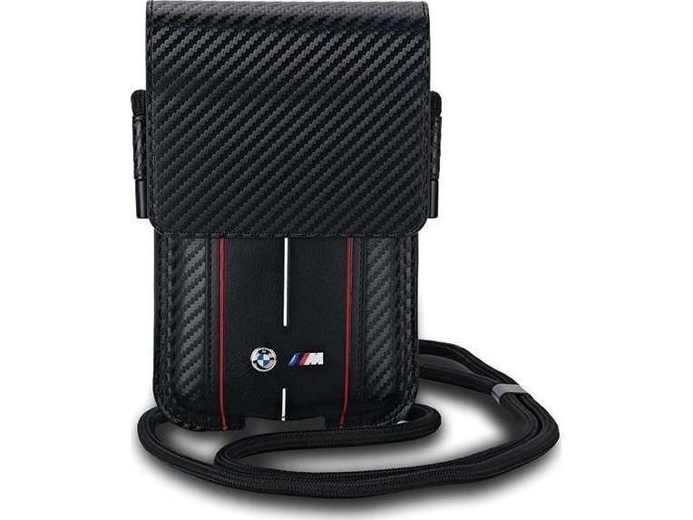 Torebka Bmw Bmpsp15xmscakr Wallet Bag Czarny/Black Carbon Red Stripes