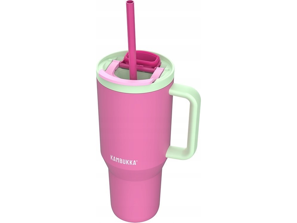 Kambukka Rio Tumbler 950Ml Bubblegum Mint Thermobecher Mit Teleskopstrohhalm