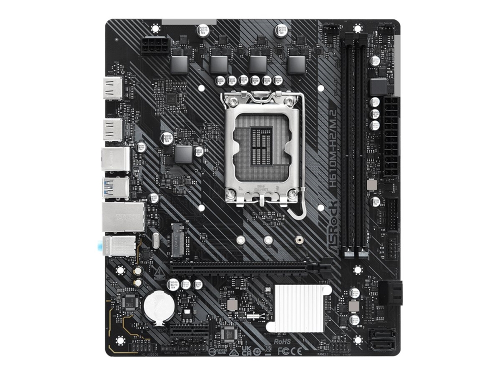 Asrock H610m-H2/M.2 - Motherboard - Micro Atx - Lga1700 Sockel - H610 Chipsatz - Usb 3.2 Gen 1 - Gigabit Lan - Onboard-Grafik (Cpu Erforderlich) - Hd