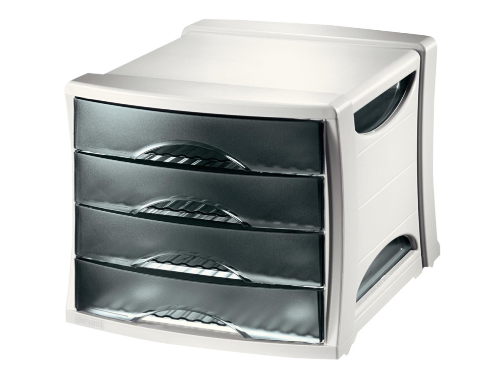 Esselte Intego - Skuffekabinet - 4 skuffer - for A4 (210 x 297 mm) - gennemsigtig blå