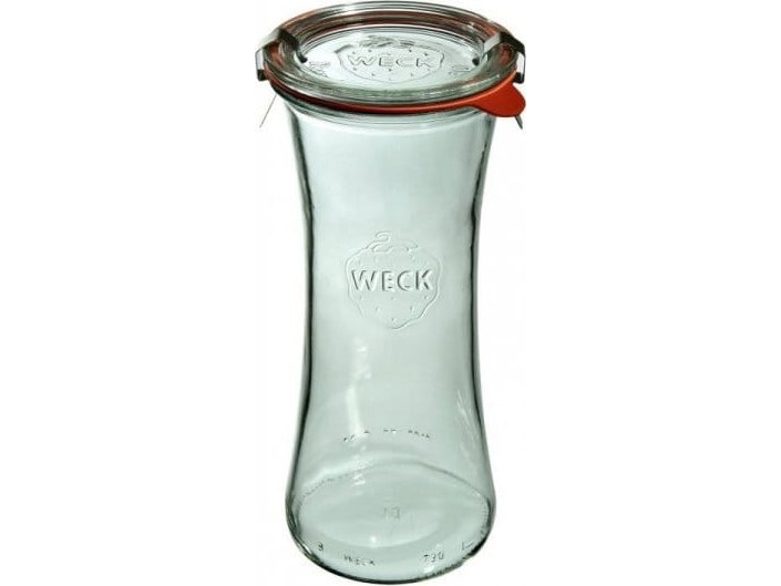 Weck Deli-Glas 700 Ml (6 Stück) Deckel, Dichtung, Klammer X2