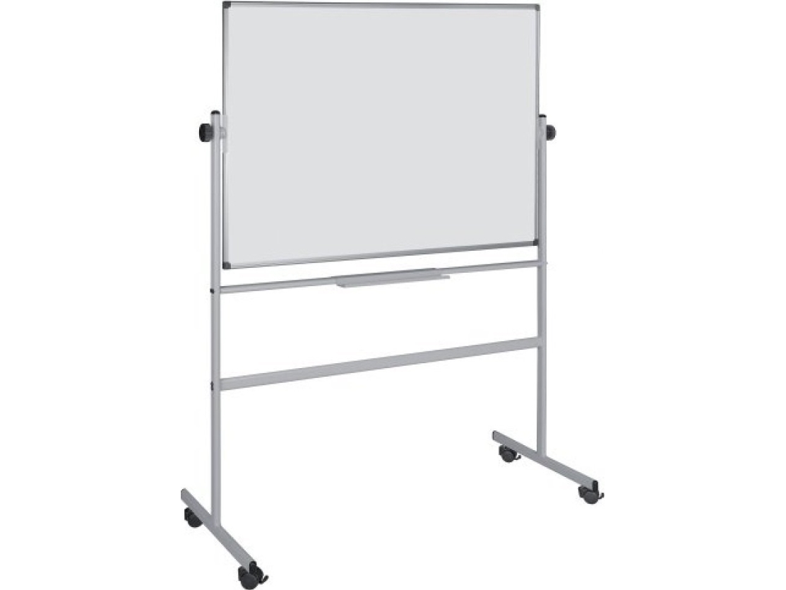 Bi-Office Trockenlöschtafel, 120X90cm, Schwenkbar, Mobil, Lackiert, Aluminiumrahmen.