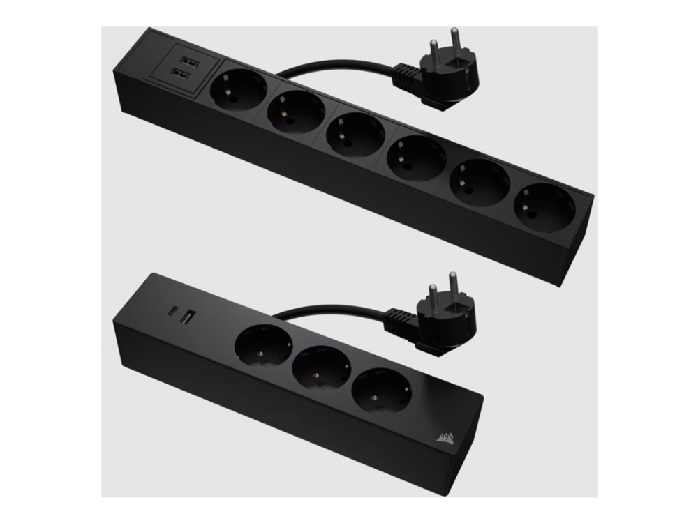 Corsair CF-9500008-EU, sisätiloissa, musta, 6 pistorasiaa, 2,3 kg