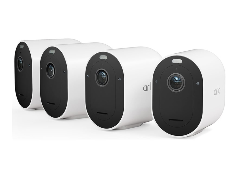 Arlo Pro 5 - Nätverksövervakningskamera - utomhusbruk - väderbeständig - färg (Dag&Natt) - 2688 x 1520 - ljud - trådlös - Wi-Fi (paket om 4) | Foto och video - Videoövervakning - Övervakningsutrustning | GameStuff