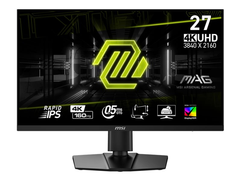 Msi Mag 274upf E2 Led Skarm Spel 27  " 3840 X 2160 4k Uhd 2160p @ 160 Hz Fast Ips 400 Cd/m² 1000:1 Displayhdr 400 0.5 Ms 2xhdmi