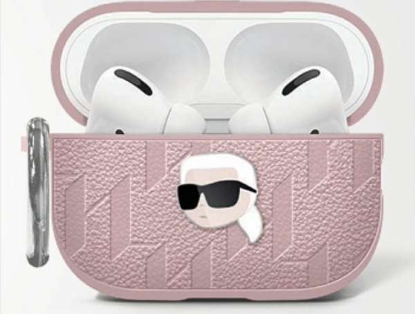 Karl Lagerfeld Monogramm Karl Kopf Airpods 4 Rosa