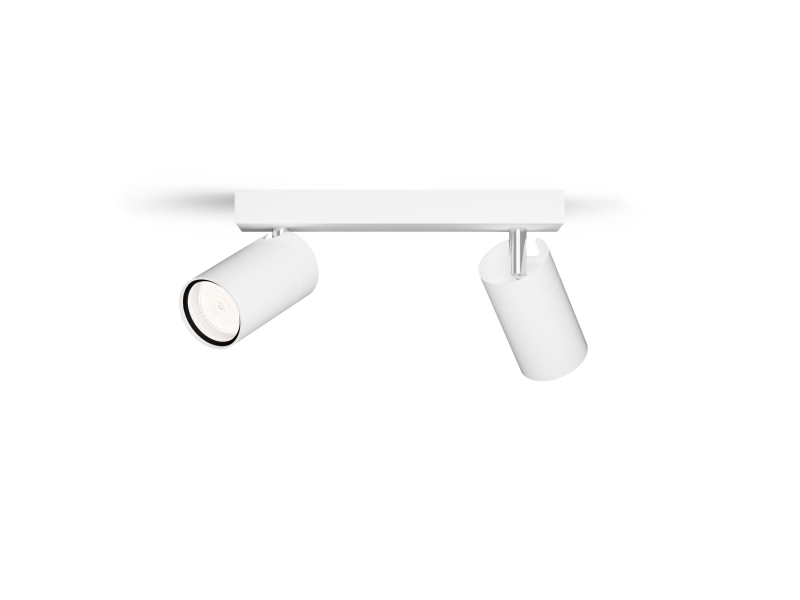 Philips Idris Ceiling/Wall Spotlight 2x, Rail lighting spot, GU10, 2 bulb(s), LED, 220-240 V, White | Hårvård - Hårvård damer - Plattänger | GameStuff