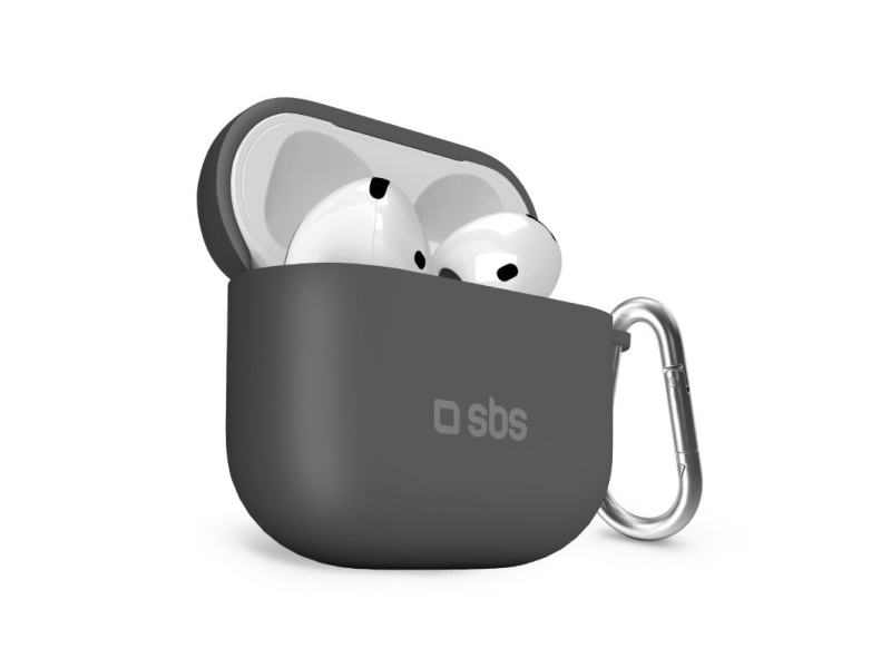 SBS Silikonikotelo AirPods 4 musta (TEAPSILCOV4K)