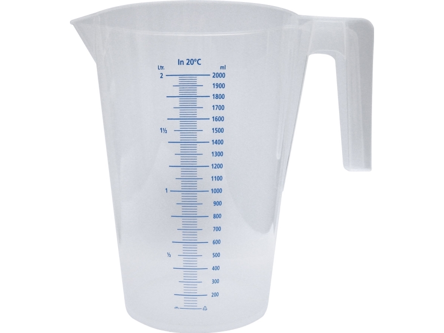 Målebæger 0.5 ltr Åben hank Blød plastik PP