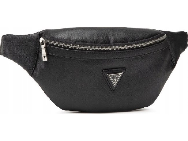 Guess Certosa Fanny Pack I Kunstlæder Tekstil Hmcrts P1330 Sort 28 X 14 X 8 Cm