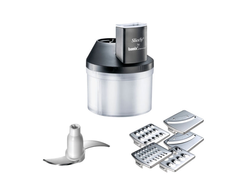 Bamix SliceSy, Electric grater, Svart, Transparent, AC, 180 W, 220 - 240 V, 50 - 60 hz | Köksutrustning - Köksredskap - Rivjärn | GameStuff